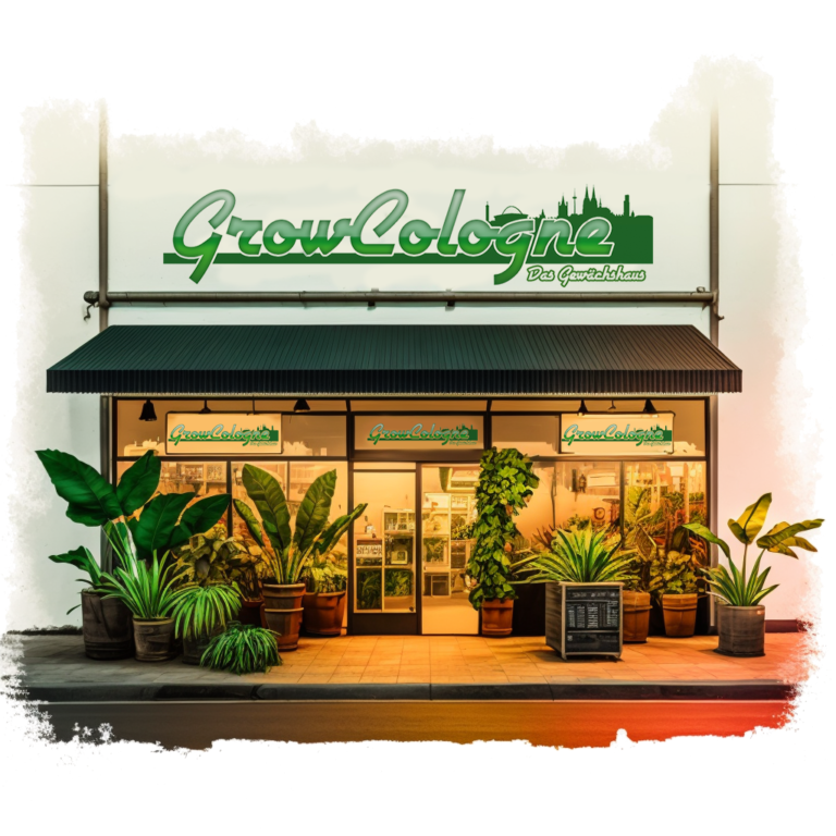 Eine Gärtnereifachmarkt der sich dem Logo nach umn Growcologne handelt und sich vermutlich größtenteils um die Aufzucht von Hanfpflanzen kümmert. Growcologne in Köln