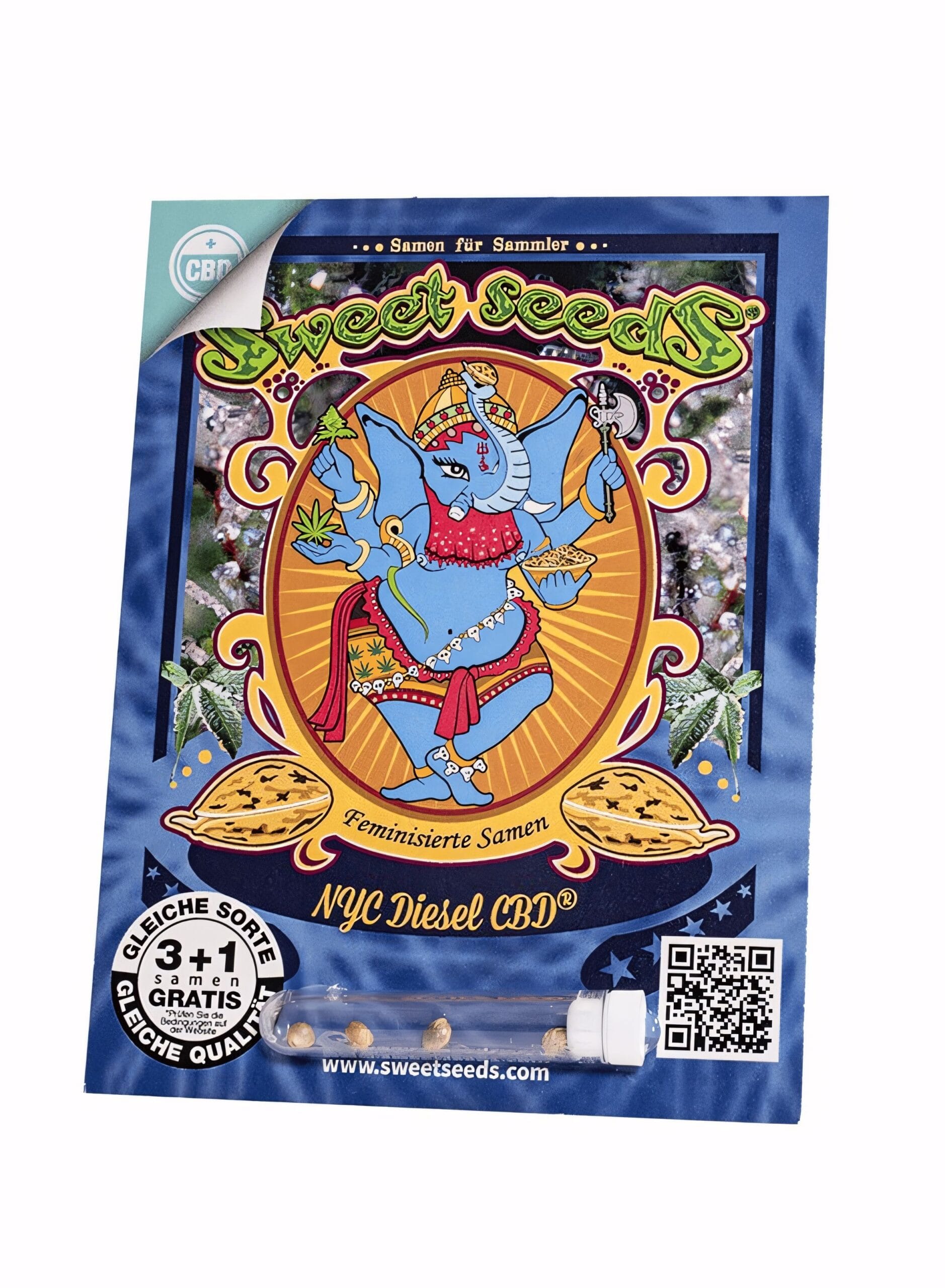 NYC Diesel CBD, 3Stk Feminisiert, Sweet Seeds NYCDieselCBD_3StkFeminisiert_SweetSeeds-2