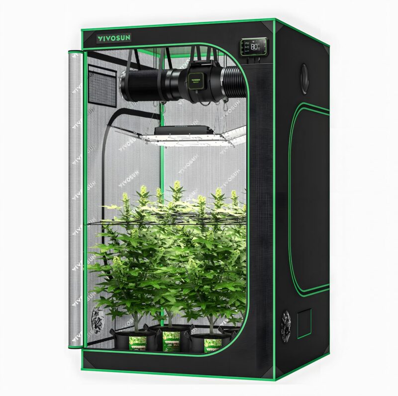 Vivosun – Smart Growbox Set – AllInOne Connect 120 + 2x Aerolight AW200SE (120x120x200)